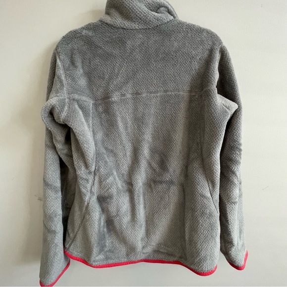 Women's Re-Tool Snap-T Pullover Top jacket fleece retired colour grey coral L - Picture 3 of 9
